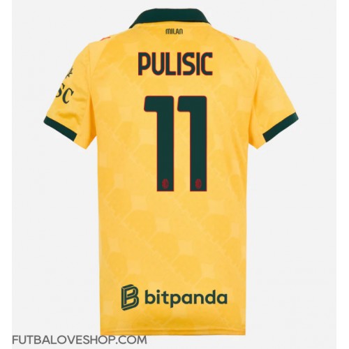 Dres AC Milan Christian Pulisic #11 Tretina pre Ženy 2025-26 Krátky Rukáv